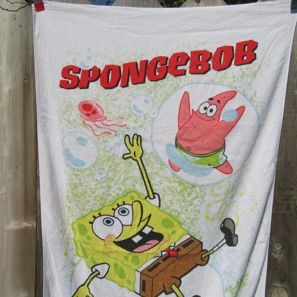 Vintage 2002 Nickelodeon Spongebob Squarepants Patrick Beach Towel